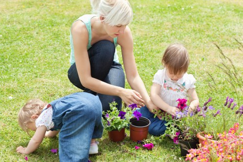 Team of expert gardeners working on a Shortlands garden project