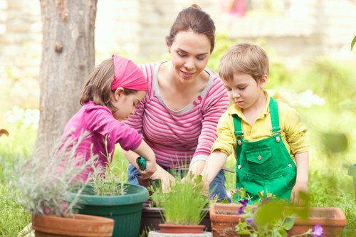 Gardener performing essential maintenance tasks